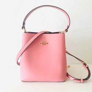 Coach Small Town Bucket Bag Pink Leather Purse